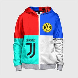 Детская толстовка на молнии Juventus x Borussia