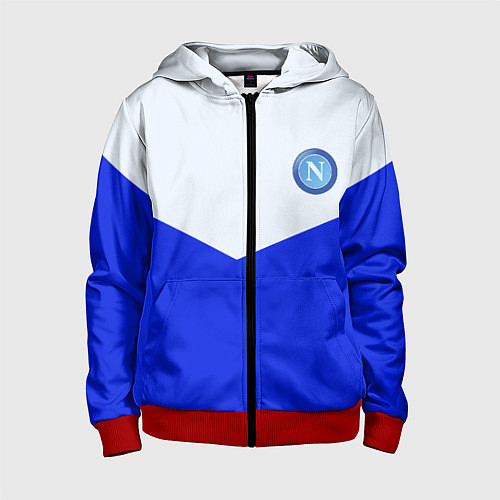 Детская толстовка на молнии Napoli fc geometry / 3D-Красный – фото 1