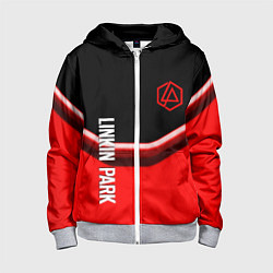 Толстовка на молнии детская Linkin park geometry line steel, цвет: 3D-меланж