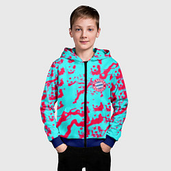 Толстовка на молнии детская Бавария Мюнхен спорт текстура, цвет: 3D-синий — фото 2