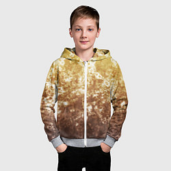 Толстовка на молнии детская Абстракция - yellow sad weather, цвет: 3D-меланж — фото 2