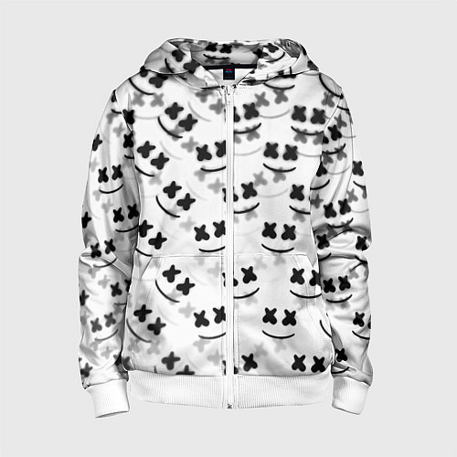 Детская толстовка на молнии Marshmello dj pattern / 3D-Белый – фото 1