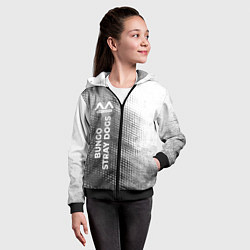 Толстовка на молнии детская Bungo Stray Dogs - grey gradient по-вертикали, цвет: 3D-черный — фото 2