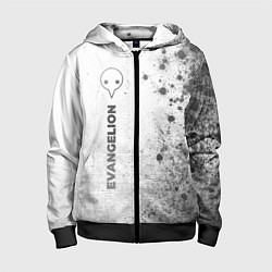 Детская толстовка на молнии Evangelion - white gradient по-вертикали