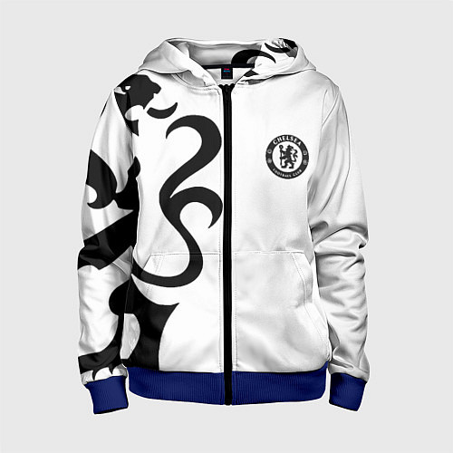 Детская толстовка на молнии Chelsea sport fc / 3D-Синий – фото 1
