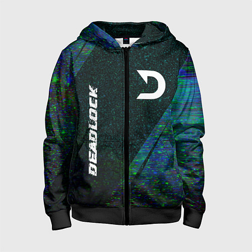 Детская толстовка на молнии Deadlock glitch blue / 3D-Черный – фото 1