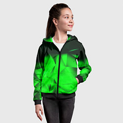 Толстовка на молнии детская Кислотная абстракция кубы, цвет: 3D-черный — фото 2