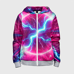 Детская толстовка на молнии Неоновая абстракция - нейроарт