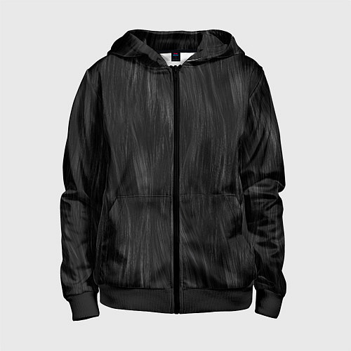 Детская толстовка на молнии Мех чёрной кошки / 3D-Черный – фото 1