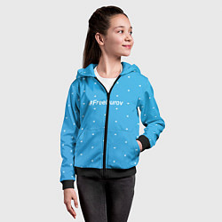 Толстовка на молнии детская Freedurov паттерн из самолётиков, цвет: 3D-черный — фото 2