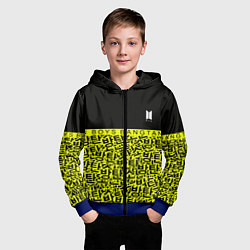Толстовка на молнии детская BTS pattern kpop, цвет: 3D-синий — фото 2