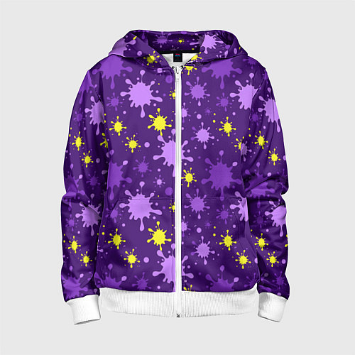 Детская толстовка на молнии Мелкие кляксы / 3D-Белый – фото 1