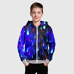 Толстовка на молнии детская Космические метеориты, цвет: 3D-меланж — фото 2