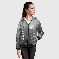 Толстовка на молнии детская Zotye - grey gradient вертикально, цвет: 3D-черный — фото 2