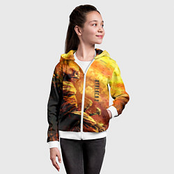 Толстовка на молнии детская Stalker выживший, цвет: 3D-белый — фото 2