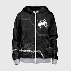 Толстовка на молнии детская The prodigy - трещины, цвет: 3D-меланж