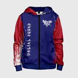 Детская толстовка на молнии Velial squad - red abstract