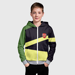 Толстовка на молнии детская Arsenal geometry, цвет: 3D-меланж — фото 2