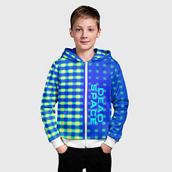 Толстовка на молнии детская Dead space текстура айзека, цвет: 3D-белый — фото 2