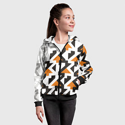 Толстовка на молнии детская Паттерн-23, цвет: 3D-черный — фото 2