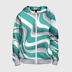 Детская толстовка на молнии Абстрактные объёмные полосы - оптическая иллюзия