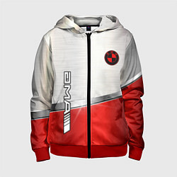 Толстовка на молнии детская BMW metal carbon steel, цвет: 3D-красный