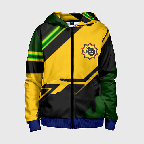 Детская толстовка на молнии Serious Sam geometry / 3D-Синий – фото 1