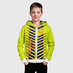Толстовка на молнии детская Cyberpunk 2077 полсы геометрия, цвет: 3D-белый — фото 2