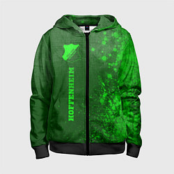 Толстовка на молнии детская Hoffenheim - green gradient по-вертикали, цвет: 3D-черный