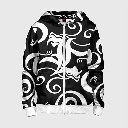 Детская толстовка на молнии Death Note japan anime / 3D-Белый – фото 1