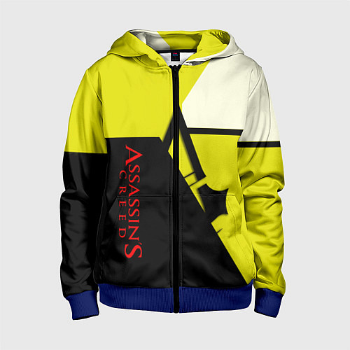 Детская толстовка на молнии Assassins Creed geometry logo / 3D-Синий – фото 1