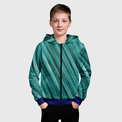Толстовка на молнии детская Лазурные волны, цвет: 3D-синий — фото 2