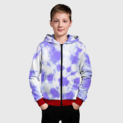 Толстовка на молнии детская Фиолетовый арт тай дай, цвет: 3D-красный — фото 2