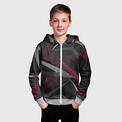 Толстовка на молнии детская Цветные линии, цвет: 3D-меланж — фото 2