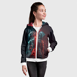 Толстовка на молнии детская Доктор Дум - Железный Человек, цвет: 3D-белый — фото 2