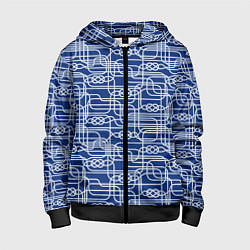 Детская толстовка на молнии Паттерн с узлами водопроводного лабиринта