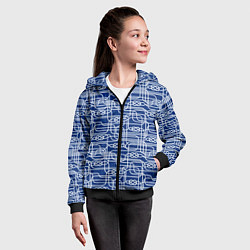 Толстовка на молнии детская Паттерн с узлами водопроводного лабиринта, цвет: 3D-черный — фото 2