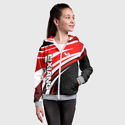 Толстовка на молнии детская Lixiang- red sport uniform, цвет: 3D-меланж — фото 2