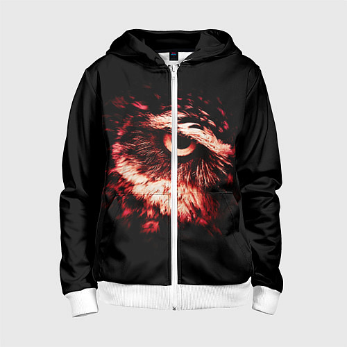 Детская толстовка на молнии Совух / 3D-Белый – фото 1