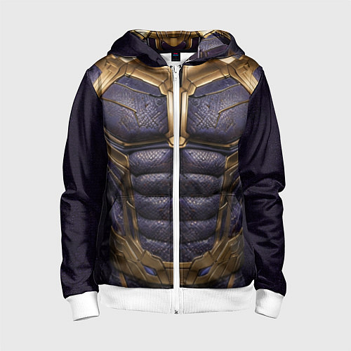 Детская толстовка на молнии Костюм Таноса из мстителей / 3D-Белый – фото 1