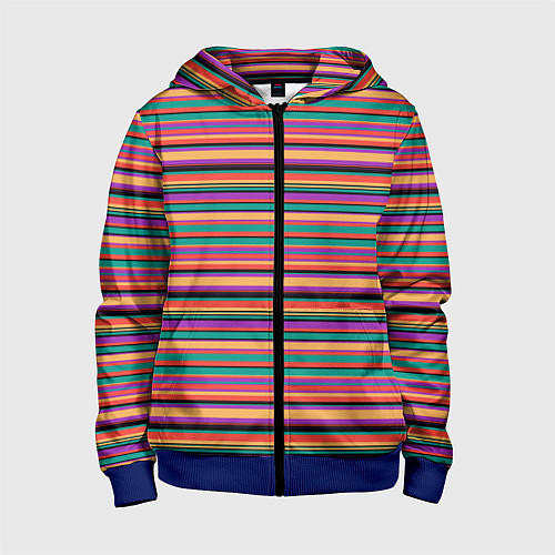Детская толстовка на молнии Разноцветье / 3D-Синий – фото 1