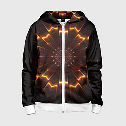 Толстовка на молнии детская Психоделика узор текстура, цвет: 3D-белый