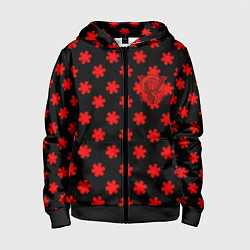 Детская толстовка на молнии Bullet for my valentine pattern