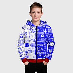 Толстовка на молнии детская Twenty one pilots лого, цвет: 3D-красный — фото 2