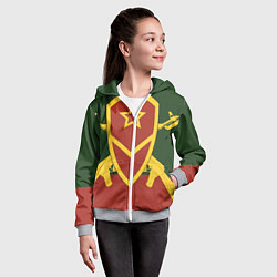 Толстовка на молнии детская Мотострелковые войска: герб со щитом, цвет: 3D-меланж — фото 2