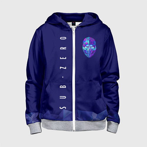 Детская толстовка на молнии Mortal Kombat - Саб-Зиро / 3D-Меланж – фото 1