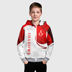 Толстовка на молнии детская Assassins creed - shadows, цвет: 3D-меланж — фото 2