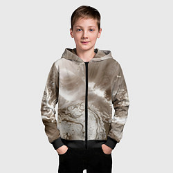 Толстовка на молнии детская Песок и вода, цвет: 3D-черный — фото 2