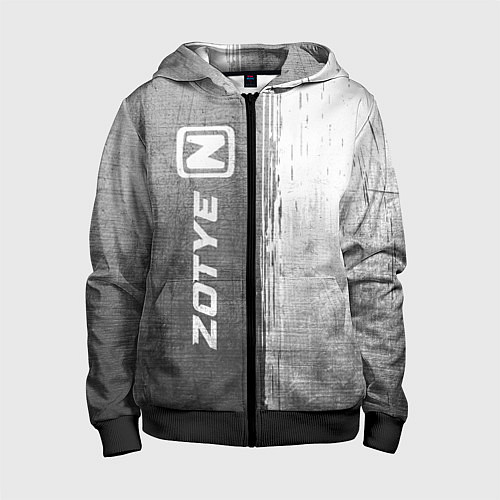 Детская толстовка на молнии Zotye - grey gradient по-вертикали / 3D-Черный – фото 1