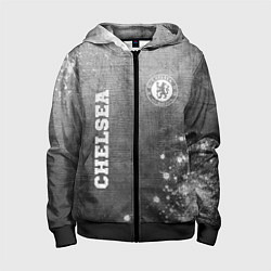 Детская толстовка на молнии Chelsea - grey gradient вертикально